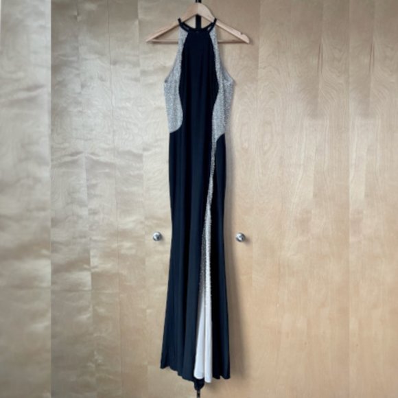 Avery G (AQUA) Embellished Illusion Gown - Picture 3 of 14